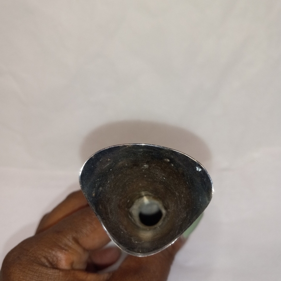 Denmark Budding Vase Silver Plated Metal 6" small Vintage Collectible - Picture 4 of 5